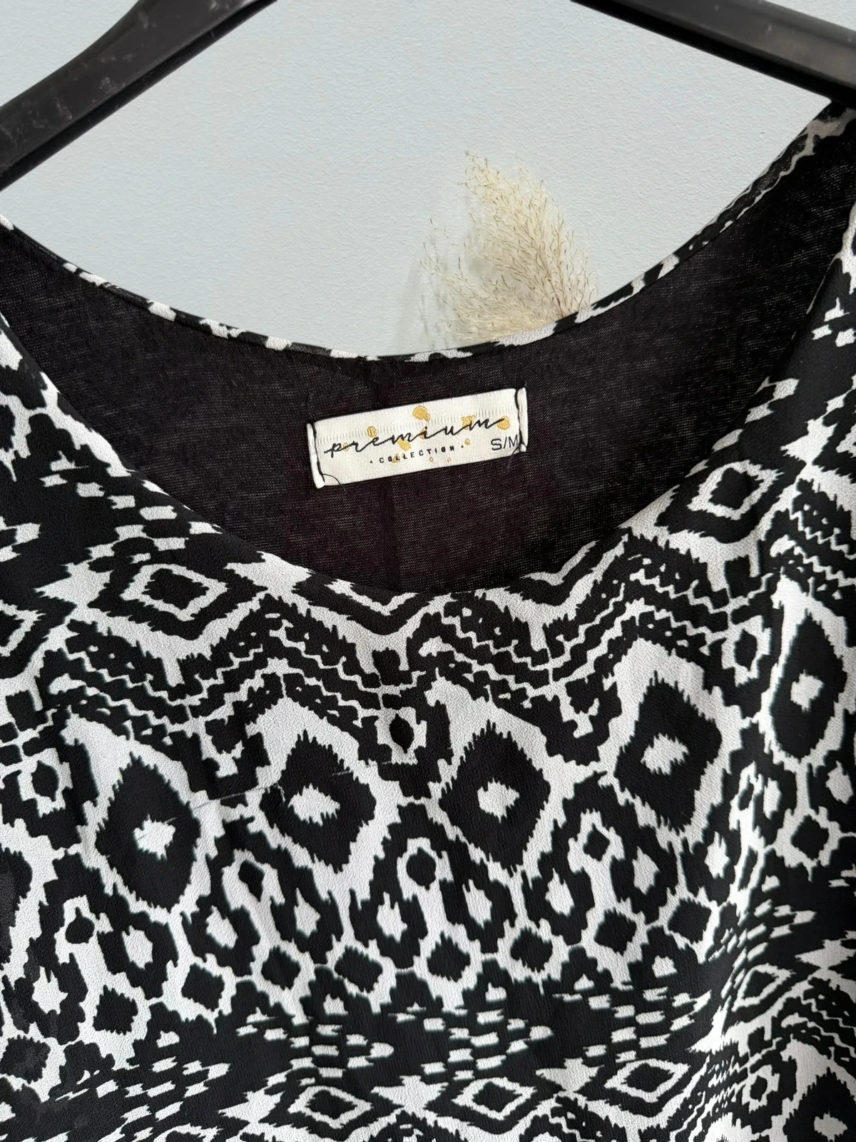 Zwangerschapsblouse voor dames maat 36/38 zwart en wit – photo 6